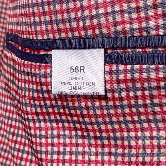 SADDLEBRED Jacket Mens 56R Sport Coat Red Corduroy 2 Button Christmas Blazer - Picture 12 of 16